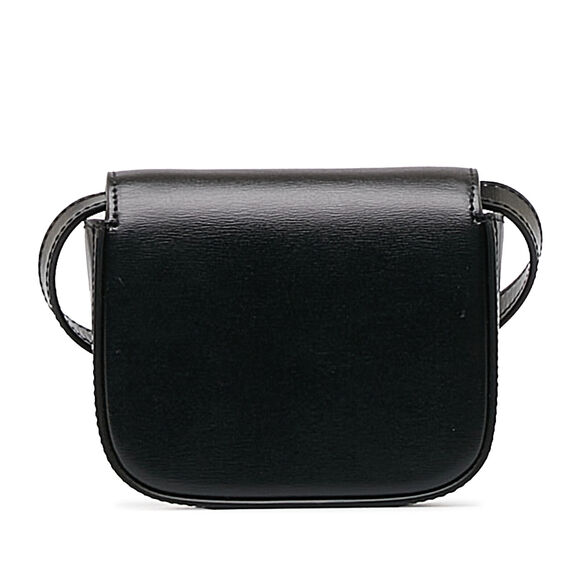 Auth Celine Mini Triomphe Black Calf #146749C15B - Picture 3 of 10